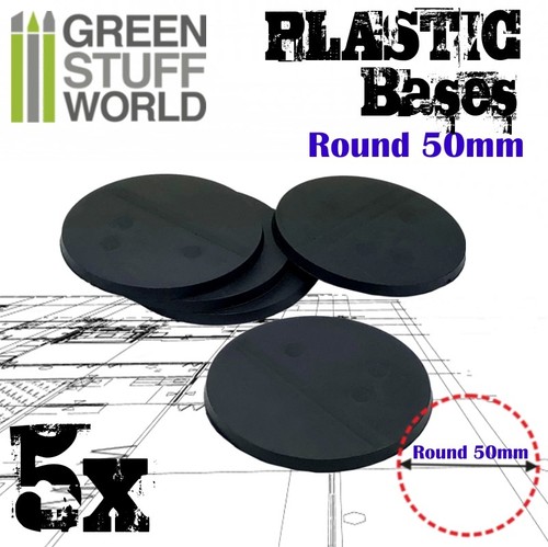 Socles plastiques rond 50mm - socles,
