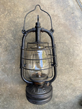 Ancienne lampe tempete à pétrole "ALG" verre estampillé VG, entierrement rénovée