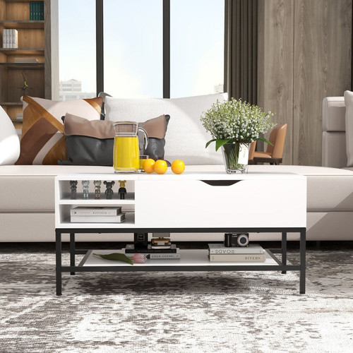 Table basse relevable - table, avec