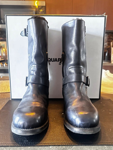 Dsquared2 men black leather - dsquared2, men's