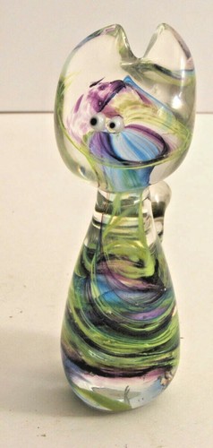 Murano style small cat - in,