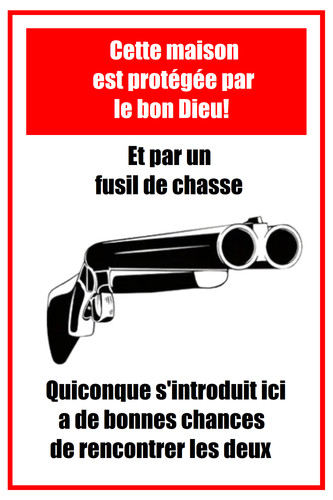 Panneau maison protégée - -,