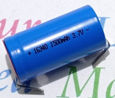 2 Batterie 3.7V 1500 MAH CR123A LC16340 Lamelle Soudure Lithium Rechargeable PV