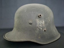 Allemand WW2 / Casque M18 de transition impacté de la Heer ( authentique )