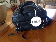 Chloe Black Leather Satchel