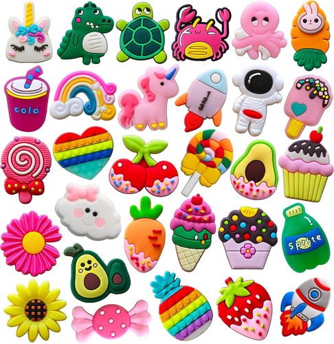 30pc cute cartoon croc charms - 30pc,