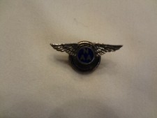 Vintage NAA Silver Wings-National Aeronautical Association-Porcelain-Screw Back