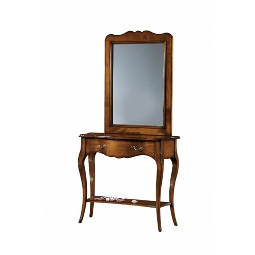 Console avec miroir noyer - miroir,