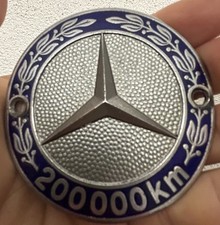 Mercedes Benz 200000km Plaque de Calandre Radiateur Mascotte Auto Collection