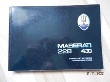 Notice d'utilisation MASERATI 228 & 430