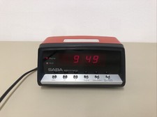SABA Electronic Clock EZ 17 with Alarm Function Red Vintage 1970s #A43