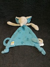 Doudou plat éléphant gris