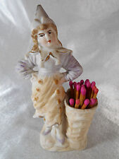 GORGEOUS PORCELAIN "YOUNG GIRL" COOKIE / MATCH HOLDER FIGURINE 