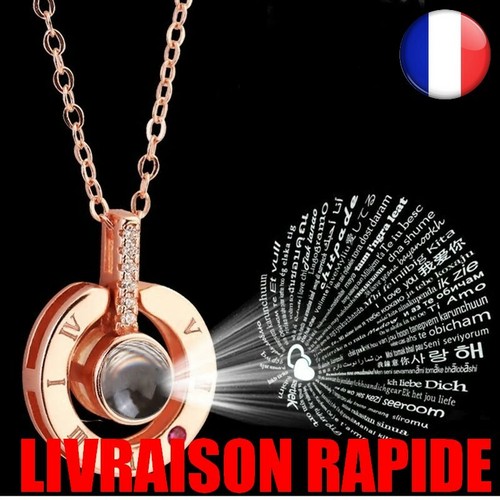 Collier 100 langues aime - 100, t'aime