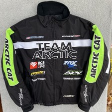 Team Arctic Arctic Cat Race Jacket Sno Pro Coat Rare Black Lime Green Size L