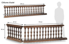 Cloture de chapelle en chêne
