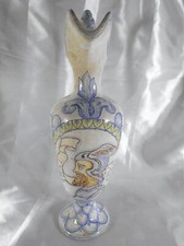 MAGNIFICENT ITALIAN FAIENCE EWER / PITCHER "ANTIQUE DECOR" TO IDENTIFY