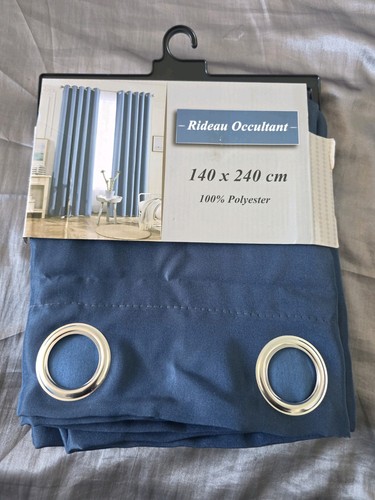 Rideau occultant bleu 140 - occultant,