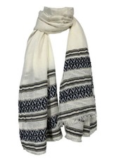 LA FEE MARABOUTEE women's scarf cream volige cm 180x90