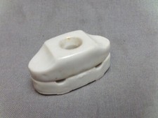 Antique 2-wire porcelain insulator 42 mm by 21 mm (ref BD82)