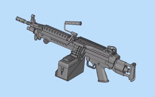 Printed american m249 - 1/24,