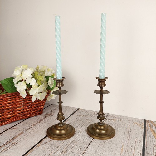 Bougeoirs anciens laiton - 2x,
