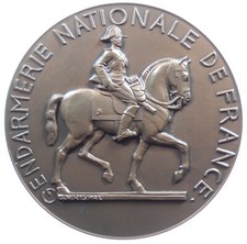 Police GENDARMERIE NATIONALE DE FRANCE bronze 100mm by Rispal
