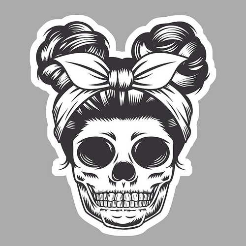 Tete mort fille foulard - mort,