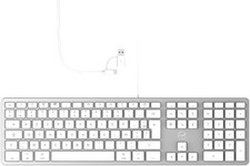 USB Clavier français AZERTY filaire pour Mac ? blanc et argenté