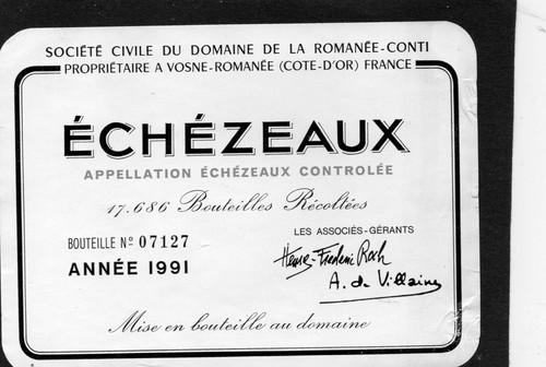 Bourgogne etiquette romanee - etiquette,