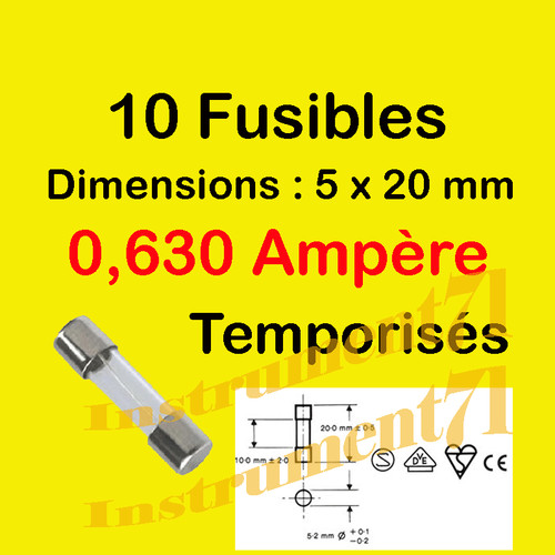 Fusibles verre 20 mm - 5, x