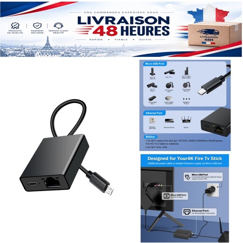 Adaptateur ethernet micro - adaptateur, usb
