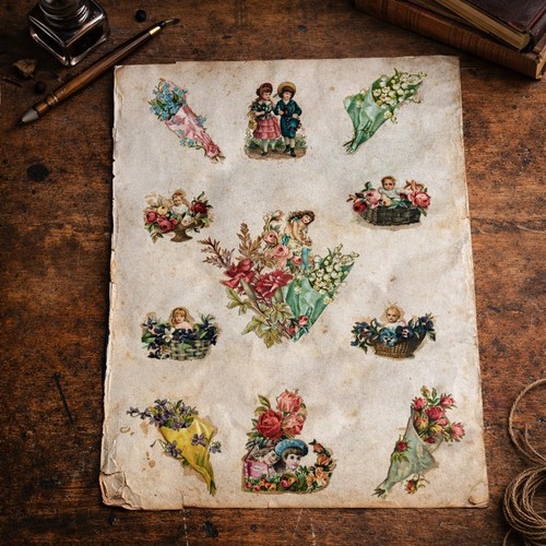 Planche feuille d album - /,