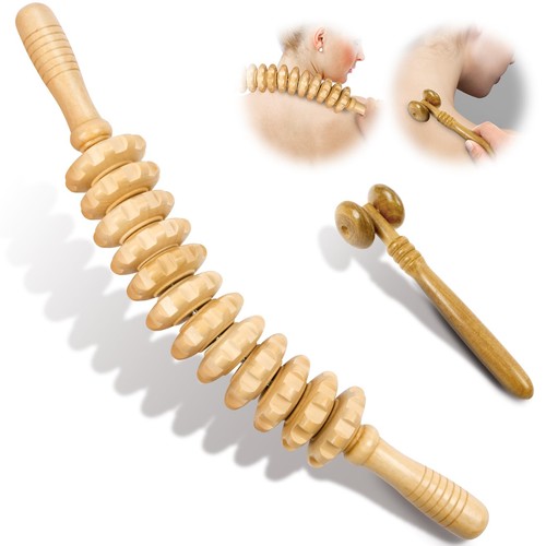 Rouleau massage bois - rouleau,