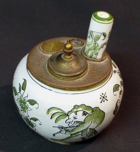 19èm rare encrier boule - rare,