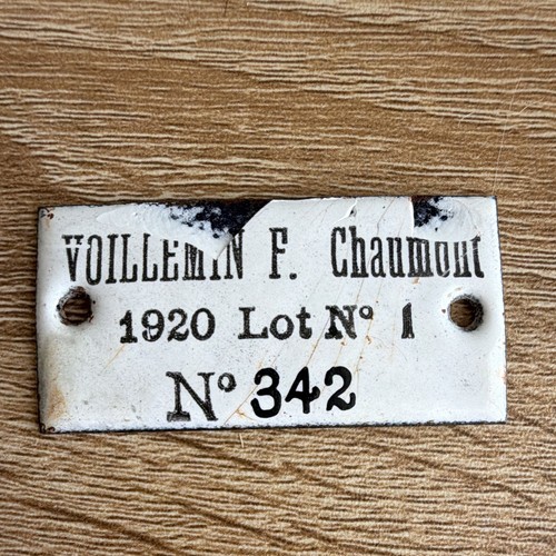 Voillemin plaque émaillée - voillemin,
