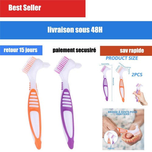 Brosse dentier double face - dentier,