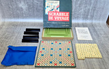 Scrabble Travel Spears Antique Board Game Compact Letters Vintage Wear Parts