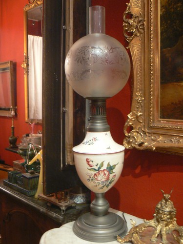 Old large eastern faience - old, lamp