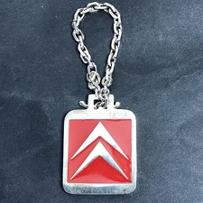 Citroen enamelled silver metal chevron keychain very nice quality