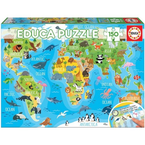 Puzzle carte monde avec - carte, du