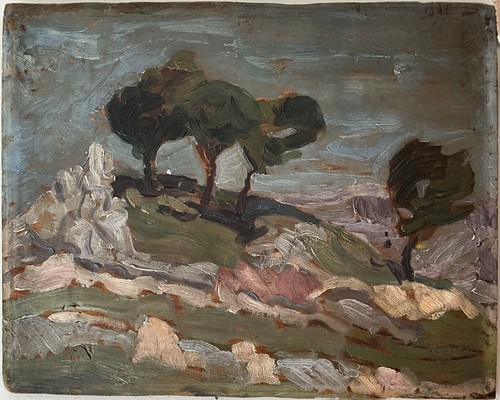Oil wood panel french - oil,