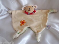 Doudou mouton jaune, fleur