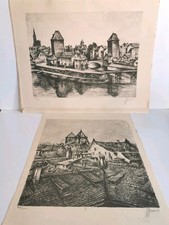 Lithographie Vieux Strasbourg