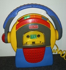 Lecteur Enregistreur Cassette avec Micro Vintage Tuff Stuff Fisher Price (Testé)