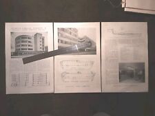 1937 Print Press Cutting Olympia Garage London Multi Storey Car Park Architect