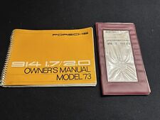 1973 Porsche 914 US Owner's Manual Drivers Book & Maintenance Service Booklet Pk