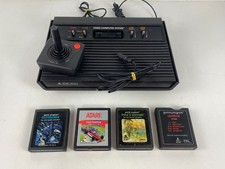Atari 2600 Model CX-2600 Black Console System Games