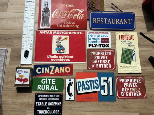 Lot plaques émaillées - plaques,