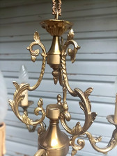 Ancien lustre cage en bronze 3